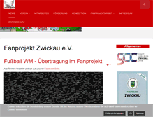 Tablet Screenshot of fanprojekt-zwickau.de